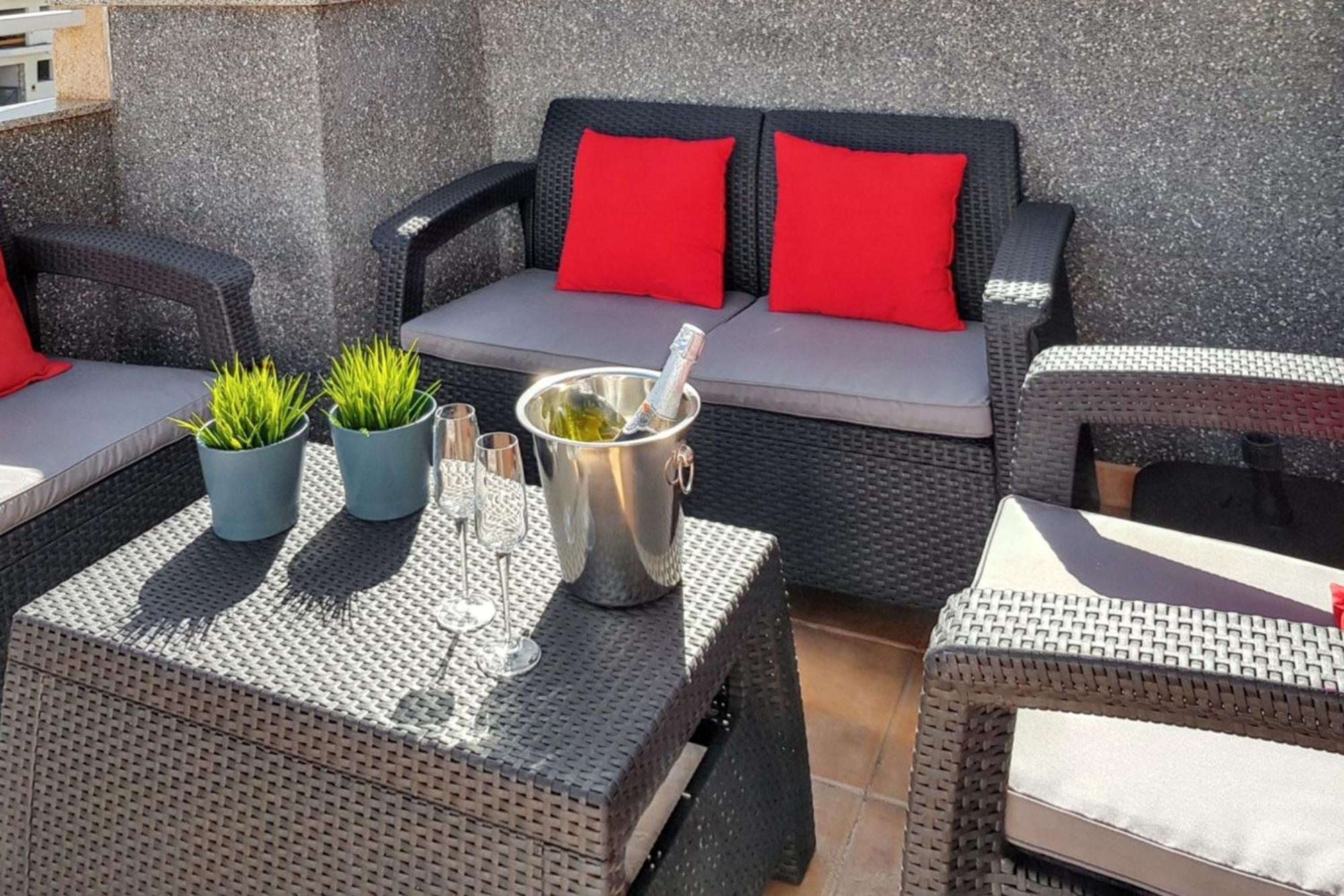 Bright Apartment In Puerto De Santiago 65 M² Terrace Exterior photo